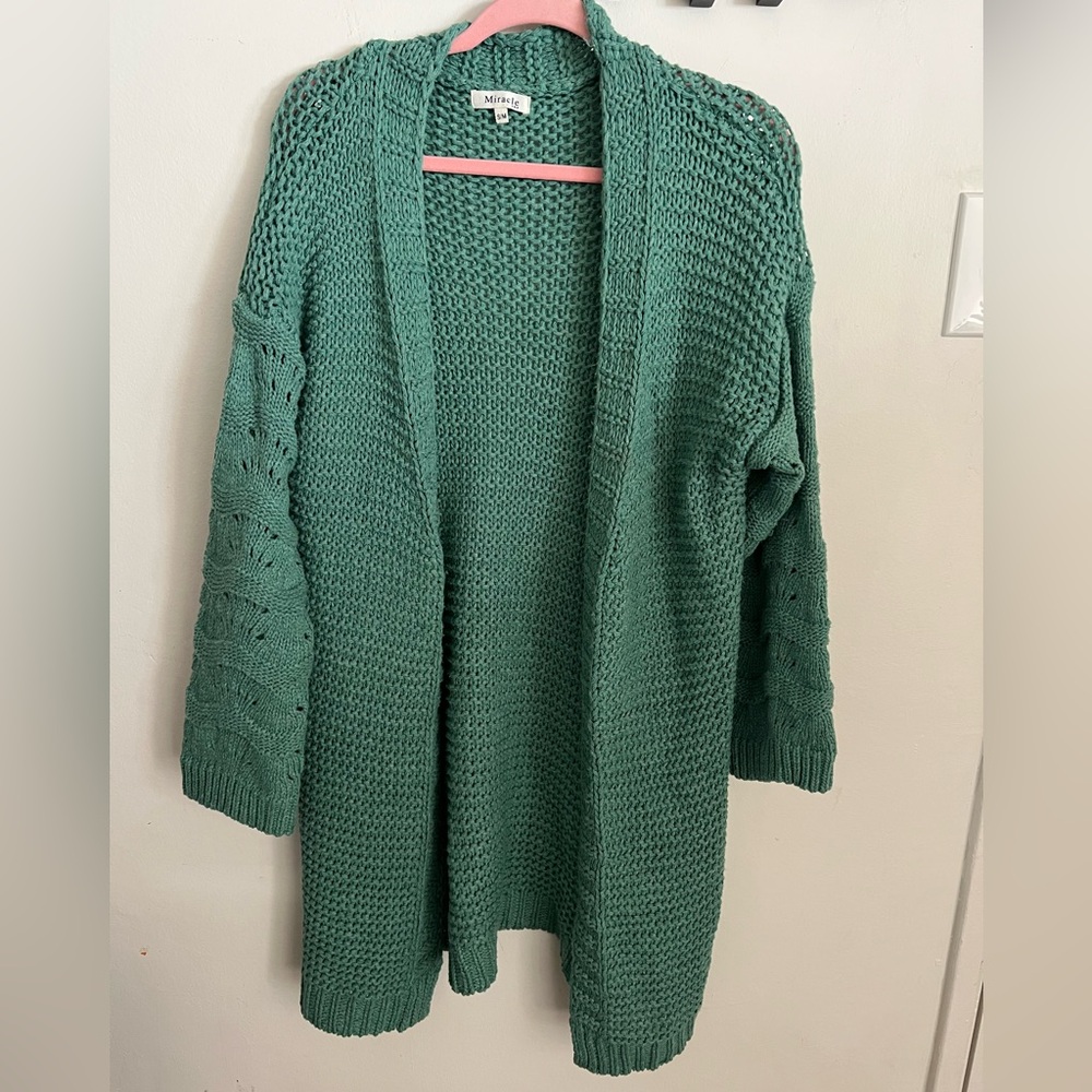 Women's chunky Green Knit Sweater